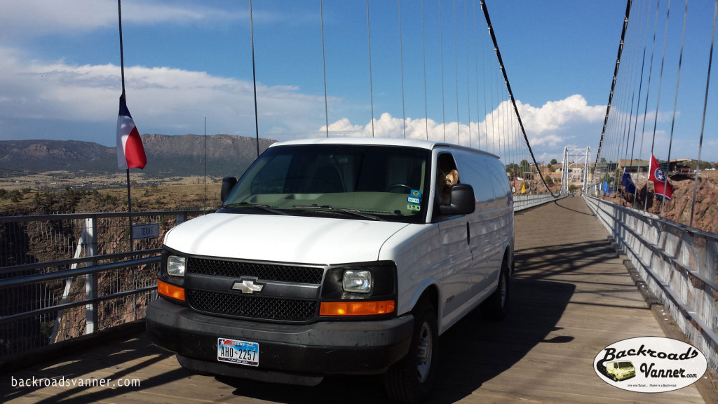 Our Van on the Royal Gorge Bridge, CO | Photo by BackroadsVanner.com