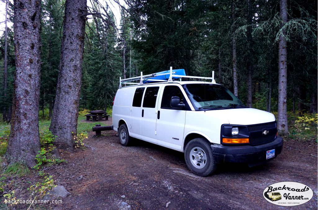 Our Van at Tom Miner Campground, Gallatin Mountains, Gardiner District, Montana | Photo by BackroadsVanner.com | Photo by BackroadsVanner.com