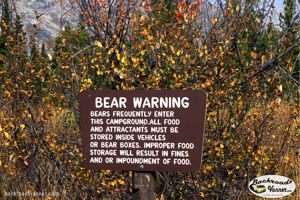 Bear Warning | Grand Teton National Park | Photo by BackroadsVanner.com