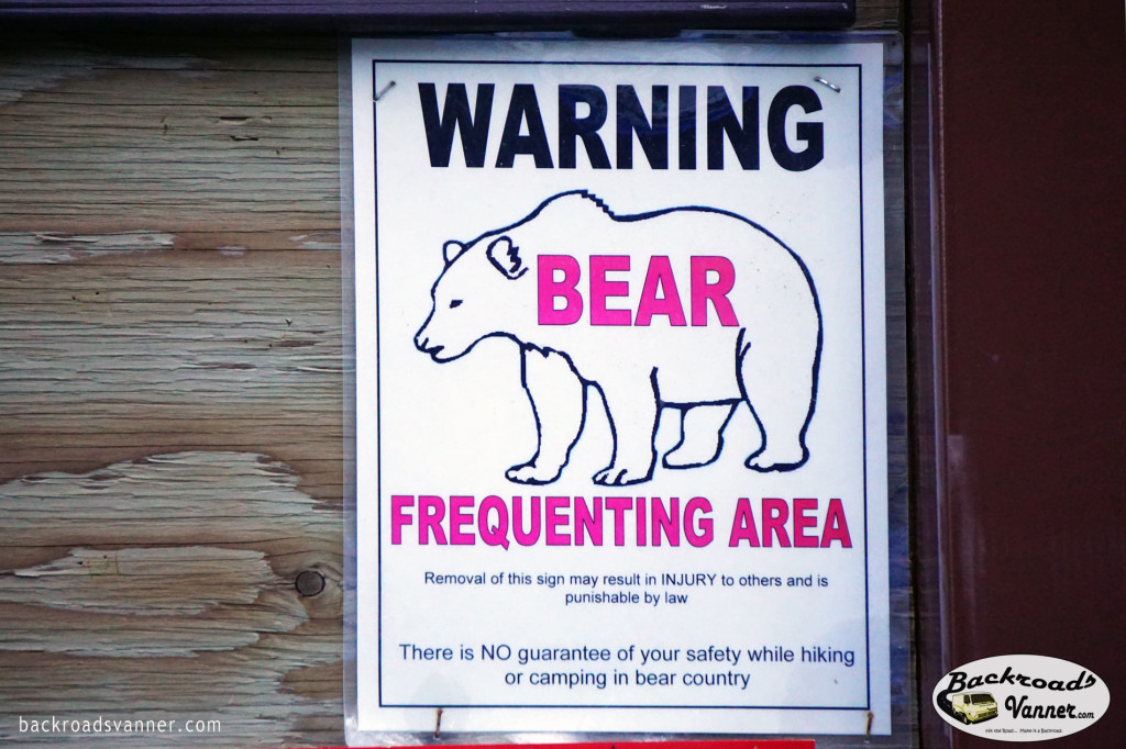 Warning - Grizzly Bear Frequenting Area | Grand Teton National Park | Photo by BackroadsVanner.com
