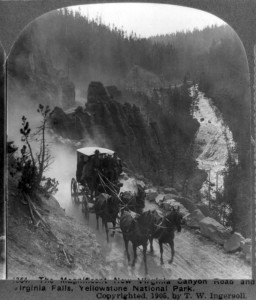 The magnificent new Virginia Canyon Road and Virginia Falls, Yellowstone National Park 1905